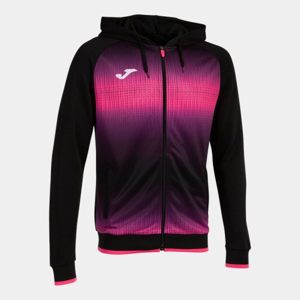 JOMA TIGER V KAPUCNIS PULÓVER FEKETE-RÓZSASZÍN FLUOR PINK