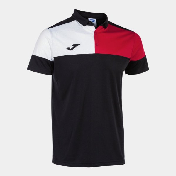 JOMA CREW V SHORT SLEEVE POLO FEKETE PIROS FEHÉR