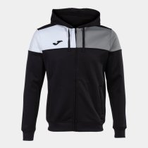 JOMA CREW V ZIP-UPKAPUCNIS PULÓVER FEKETE GREY FEHÉR